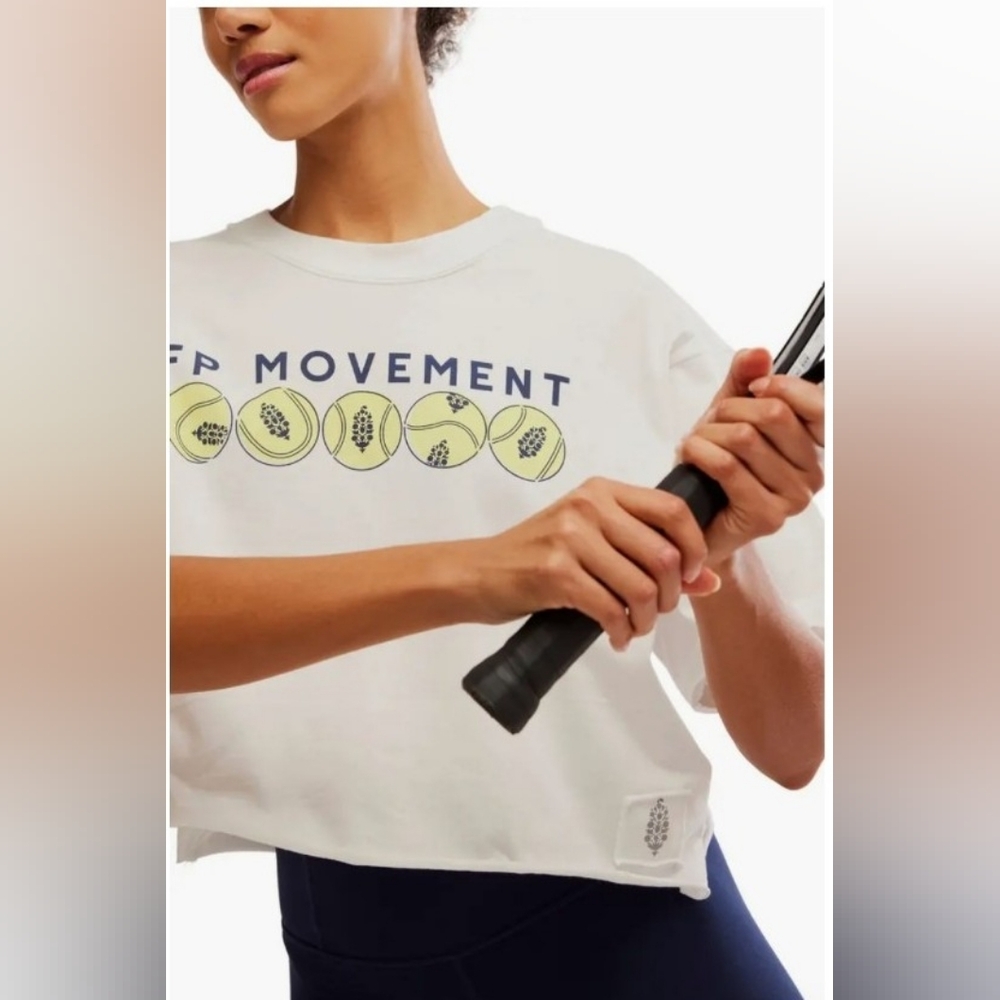 NWT Free People FP Movement Inspire Logo Tee in Tennis Combo 🌙